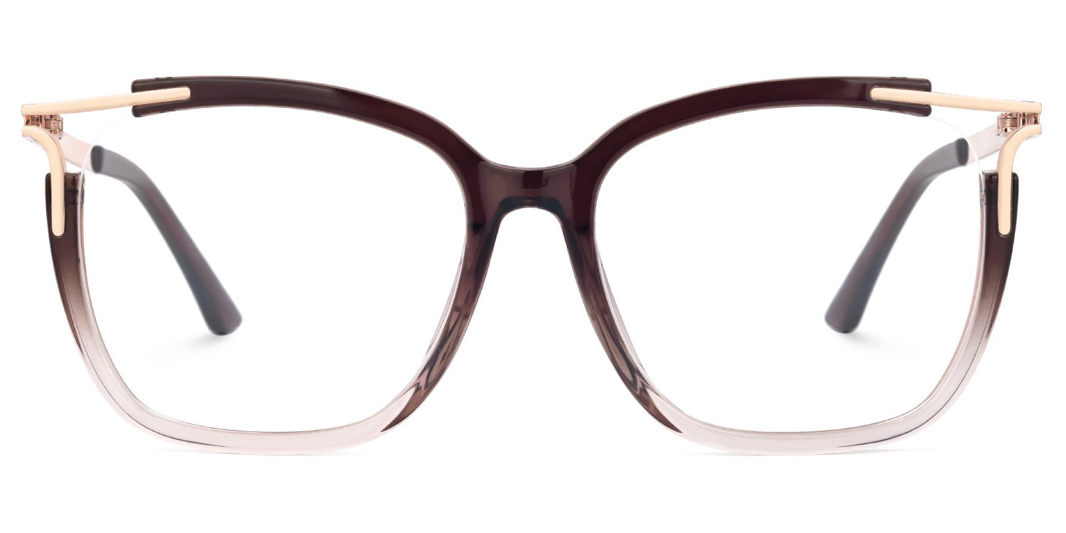 Nuriama Braun-Rosa Cateye Brille0