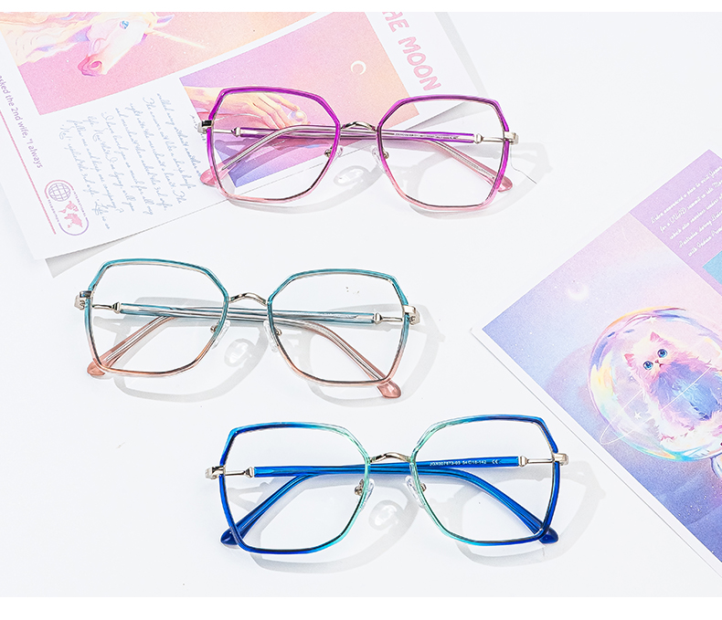 Burt Lila-Rosa Rechteckig Brille