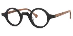 Arale Schwarz Rund Brille1