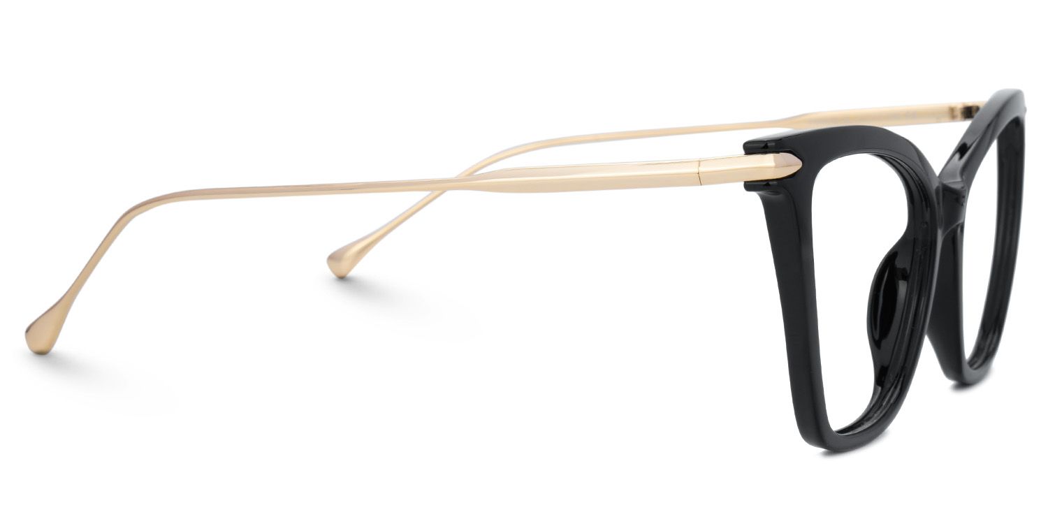 Hilary Schwarz Schmetterling-Form Brillen3