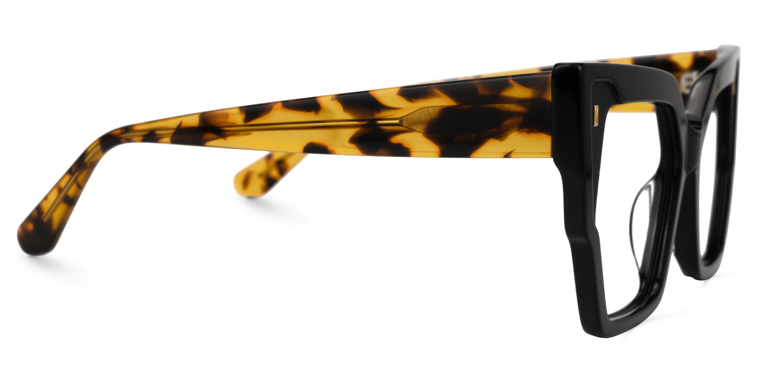 Tefonie Schwarz Geometrisch Brille3