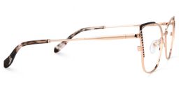 Marett Schwarz-Gold Cateye Brille3