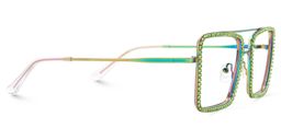 Diva Grün Quadratisch Brille2
