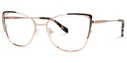 Marett Schwarz-Gold Cateye Brille1