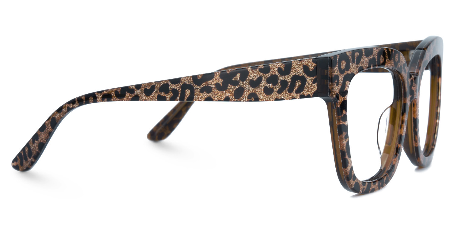 Yaniska Braun-Leo Quadratisch Brille5