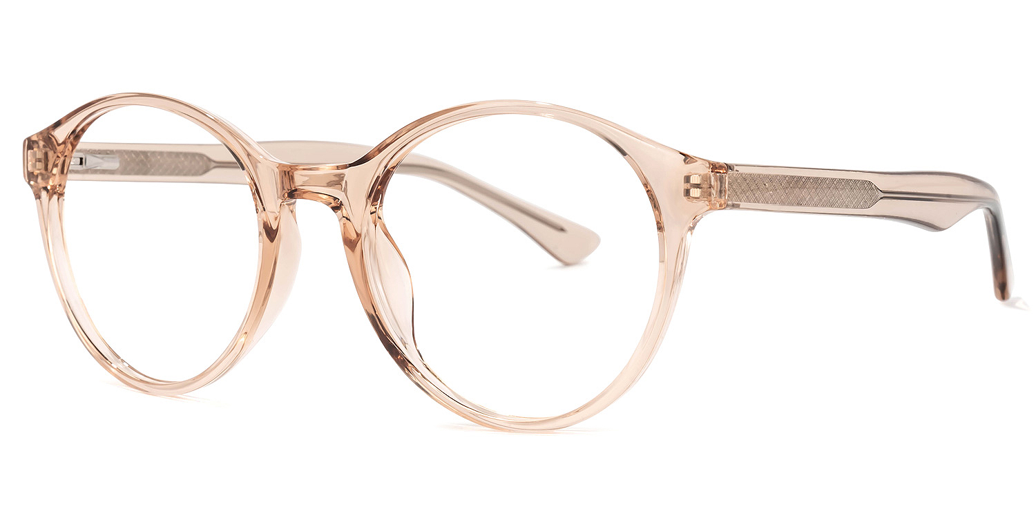 Valary Hellbraun Kristall Rund Brille1