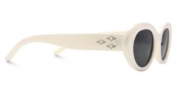 Shirley Weiß Oval Sonnenbrille3