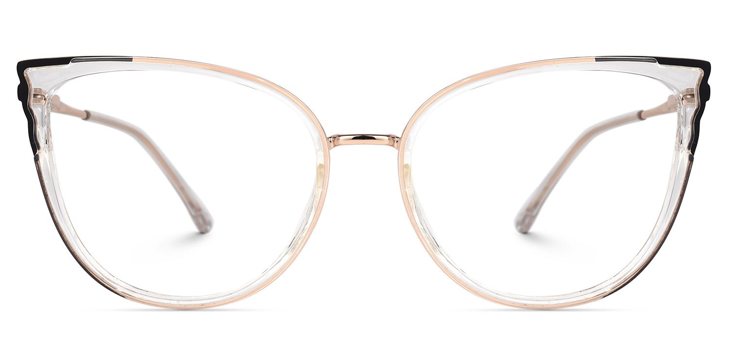 Eudora Rosa-Klar Cateye Brille0
