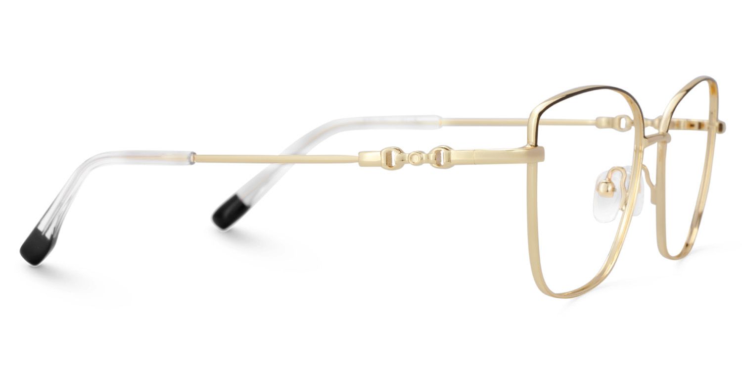 Tyra Schwarz Quadratisch Metall Brille3