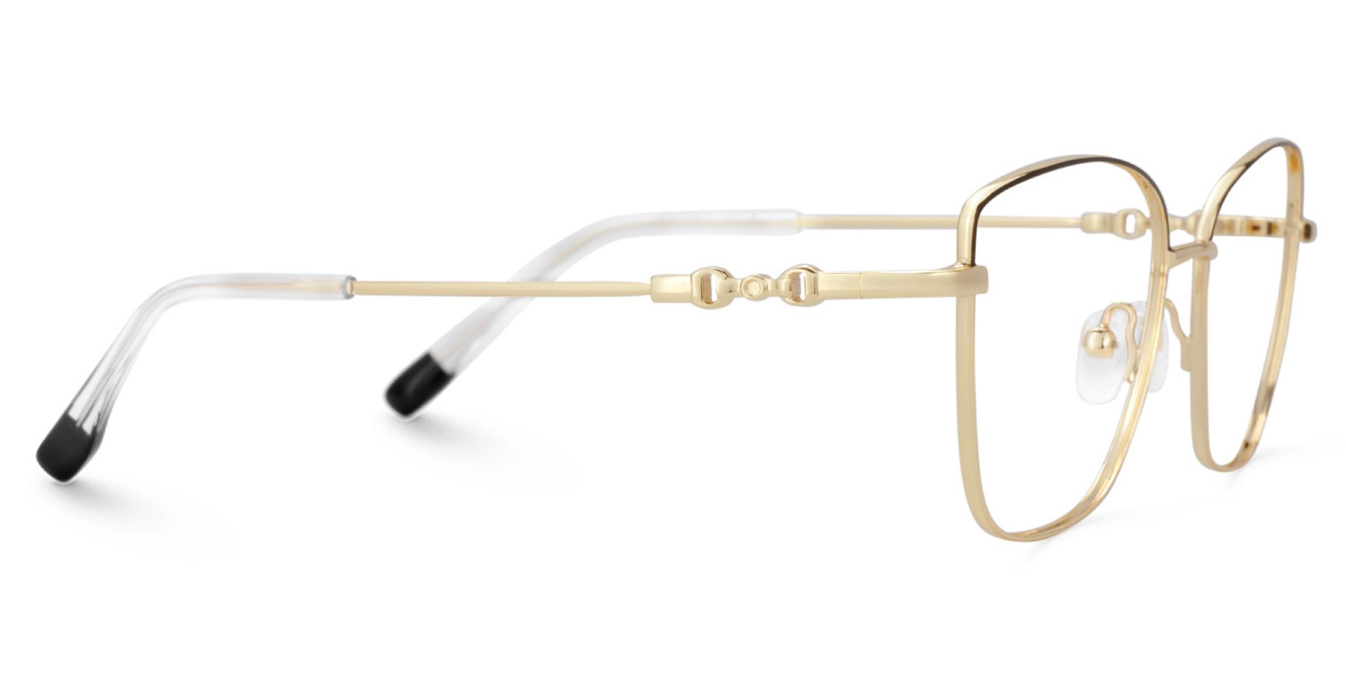 Tyra Schwarz Quadratisch Metall Brille3