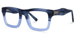 Riley Hellblau Rechteckige Brille2