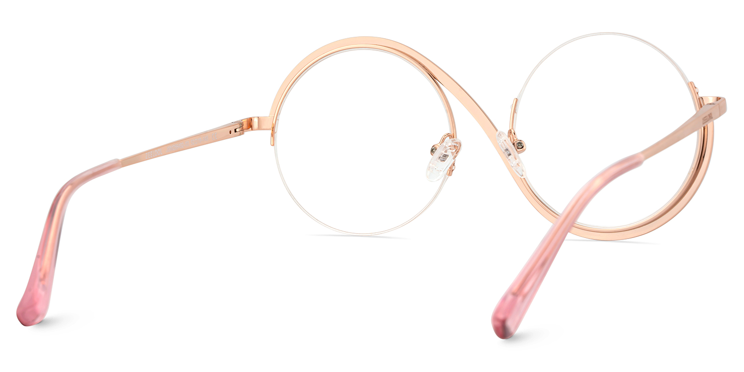 Alina Rosa Rund Metall Brille4