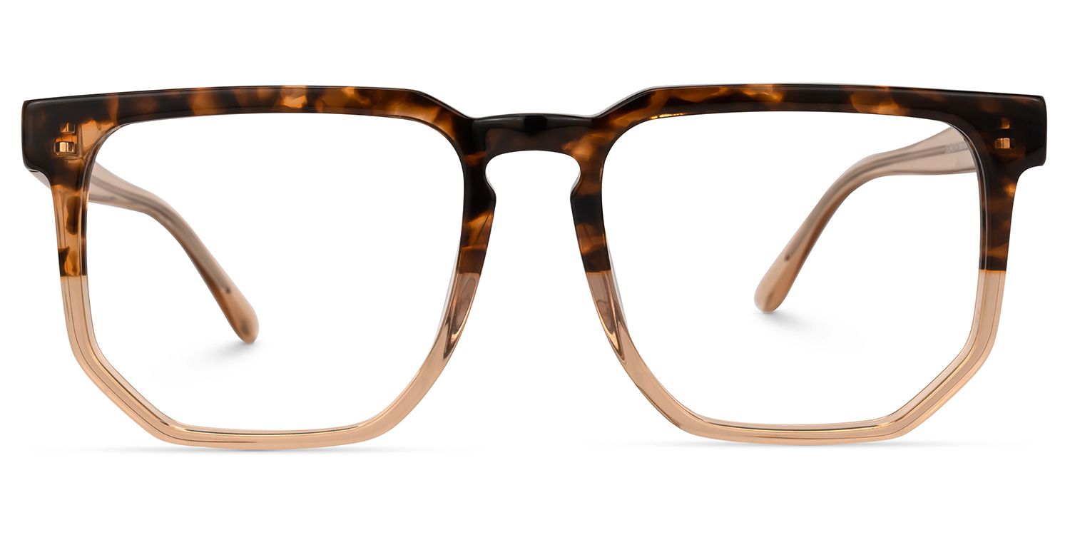 Heber Braun-Tortoise Geometrisch Brille0
