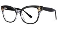 Joanie Schwarz Cateye Brille1