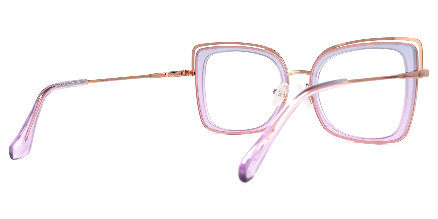 Darcy Rosa Quadratisch Brille2