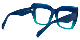 Charmaine Blau Grün Quadratisch Brille4