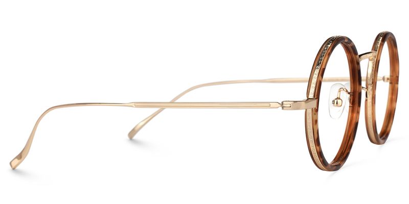 Alisa Braun-Tortoise Rund Brille2