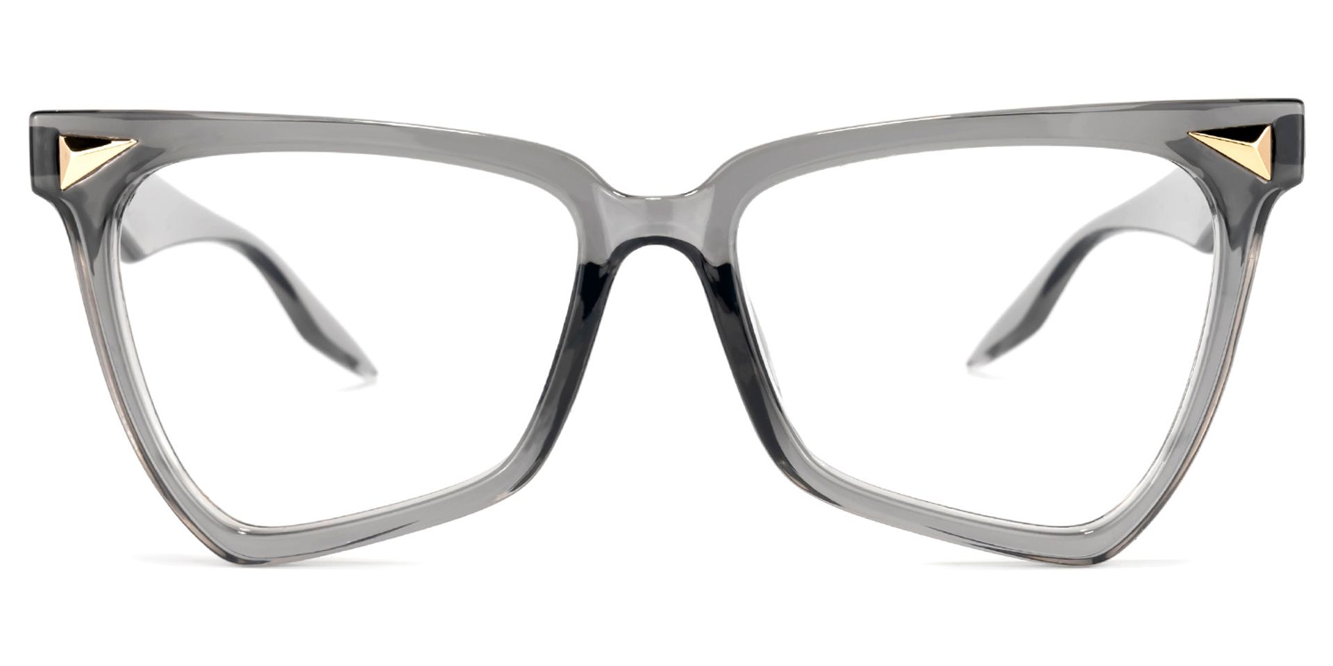 Cicely Grau Klar Geometrisch Brille0
