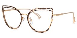 Mable Braune Tortoise Cateye Brille1