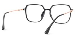 Betsey Schwarz Quadratisch Brille5