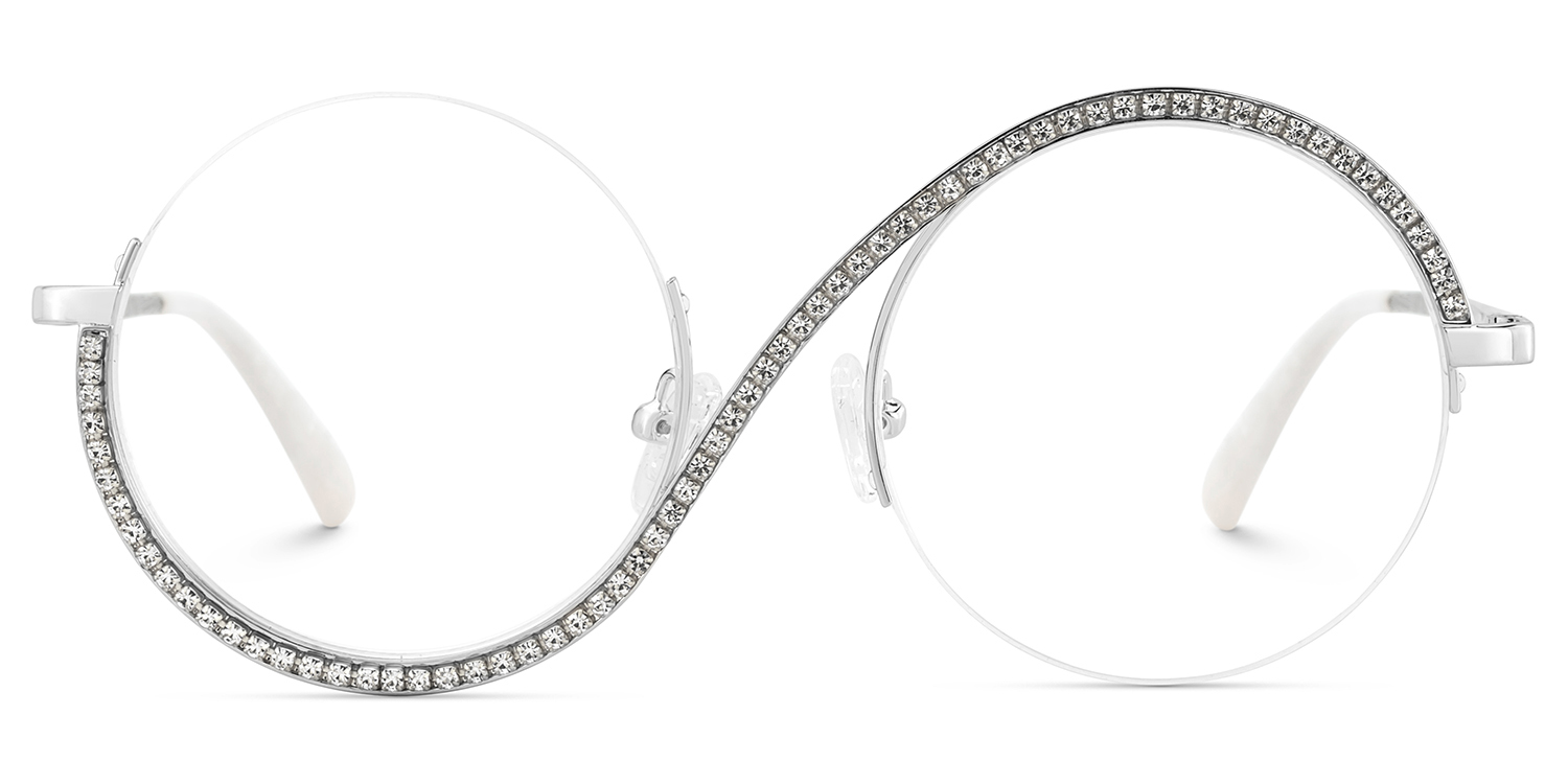 Alina Silber Rund Brille gutes Bild