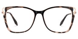 Farria Braun-Tortoise Quadratisch Brille0