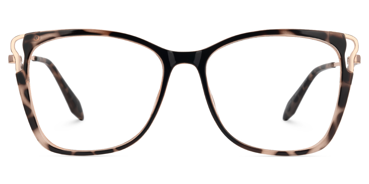 Farria Braun-Tortoise Quadratisch Brille gutes Bild