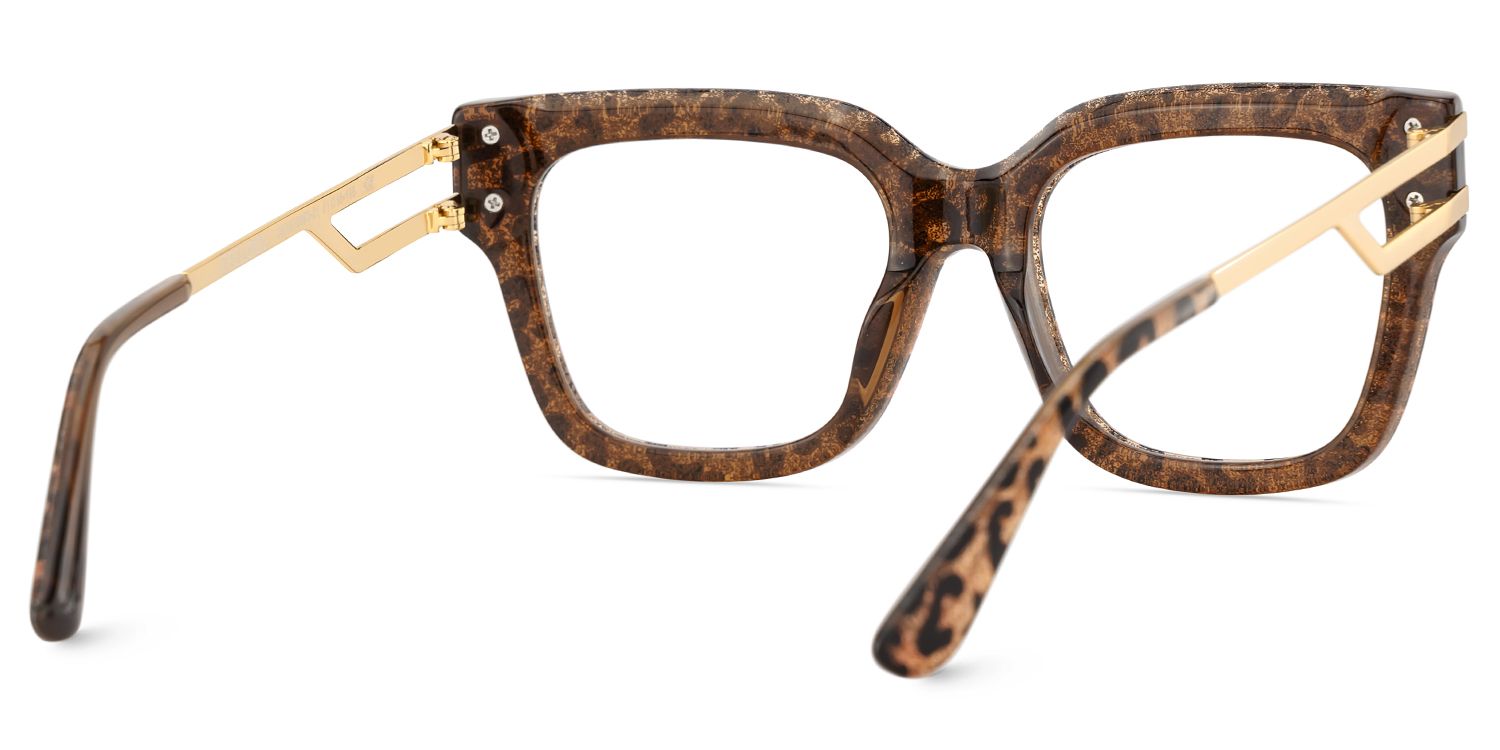 Lidia Braun-Leo Quadratisch Gemischte-Materialien Brille8