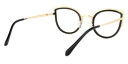 Quillan Schwarz Gold Cat Eye Brille4