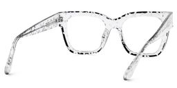 Zerica Schwarz Klar Quadratisch Brille3