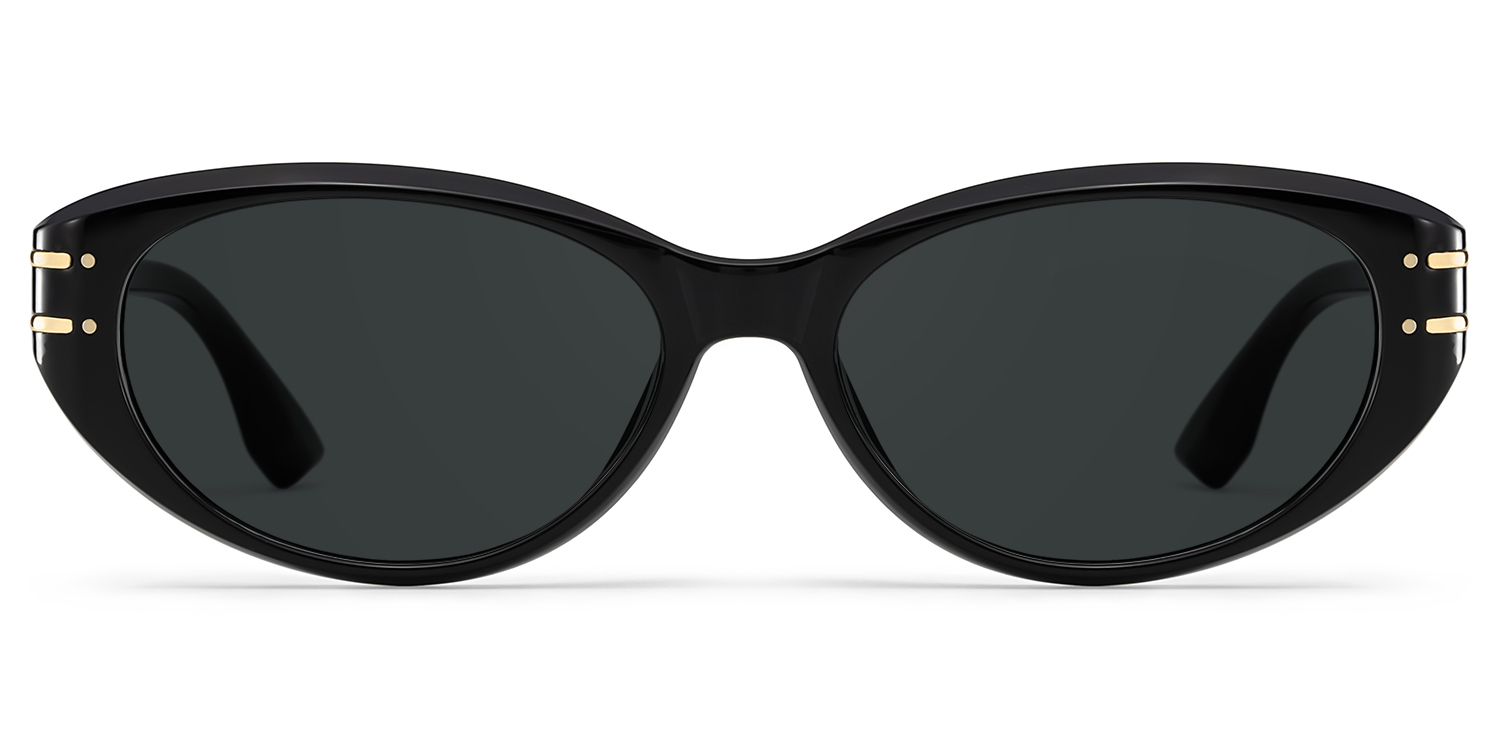 Lina Schwarz Cateye Sonnenbrille gutes Bild