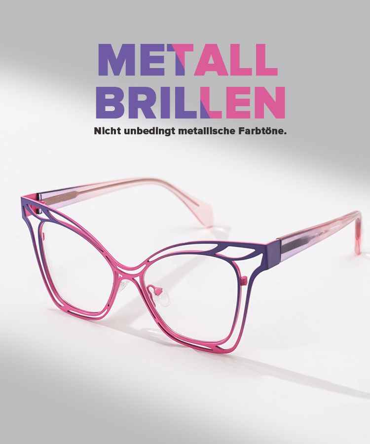 Cini Lila-Rosa Cateye Brille
