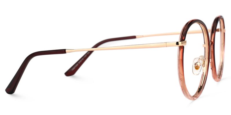 Kirk Dunkelrot Rund Brille3