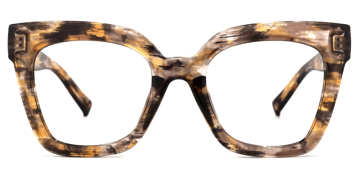 Malcolm Braun Quadratisch Brille gutes Bild