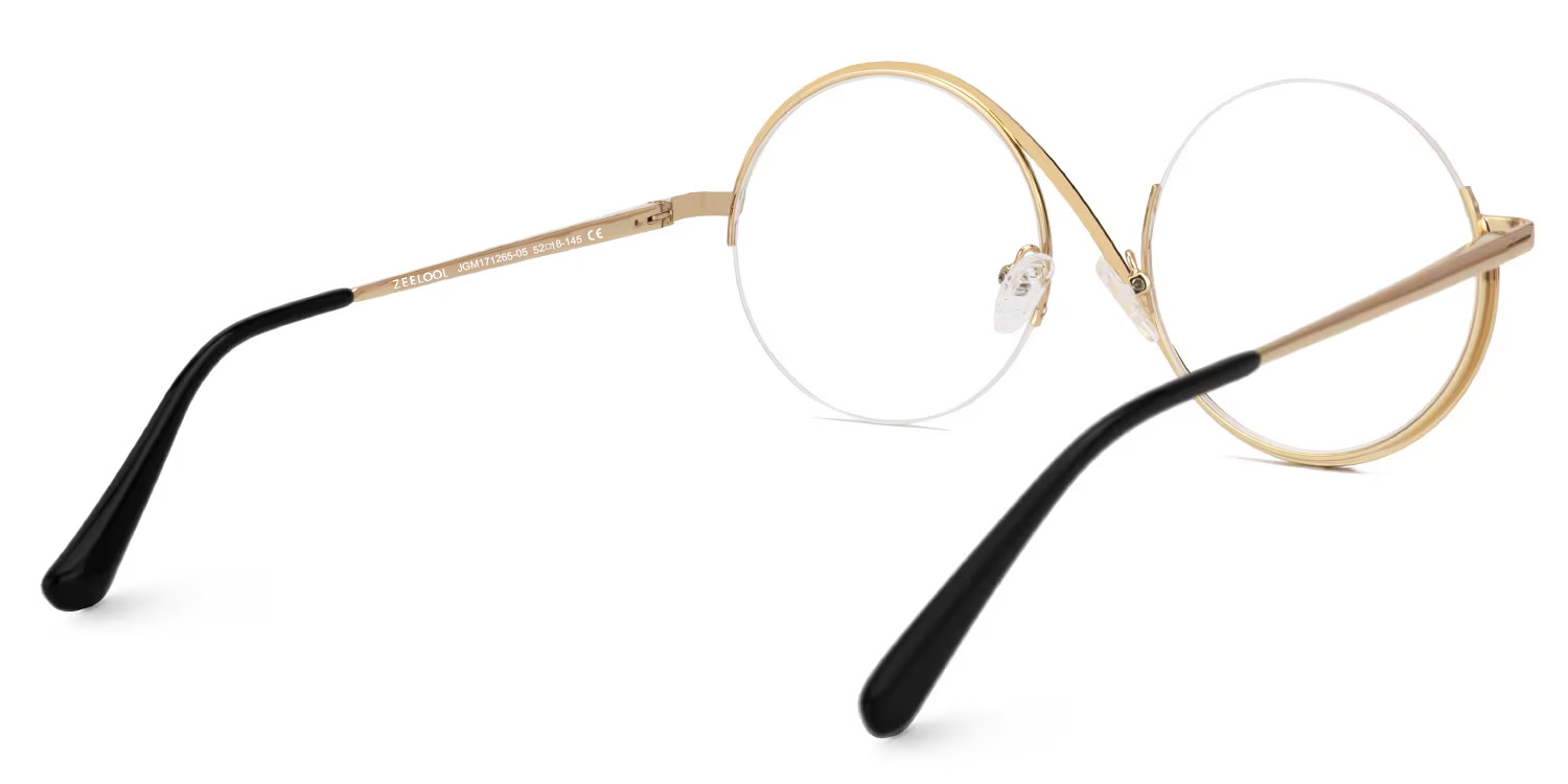 Alina Schwarz-Weiß Rund Brille2
