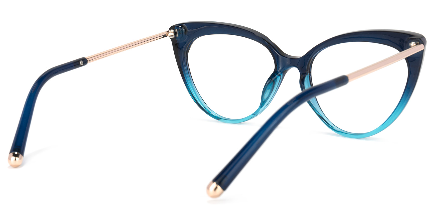 Alivia Blau Cat Eye Brille4