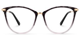 Vaughan Dunkellila Cateye Brille0