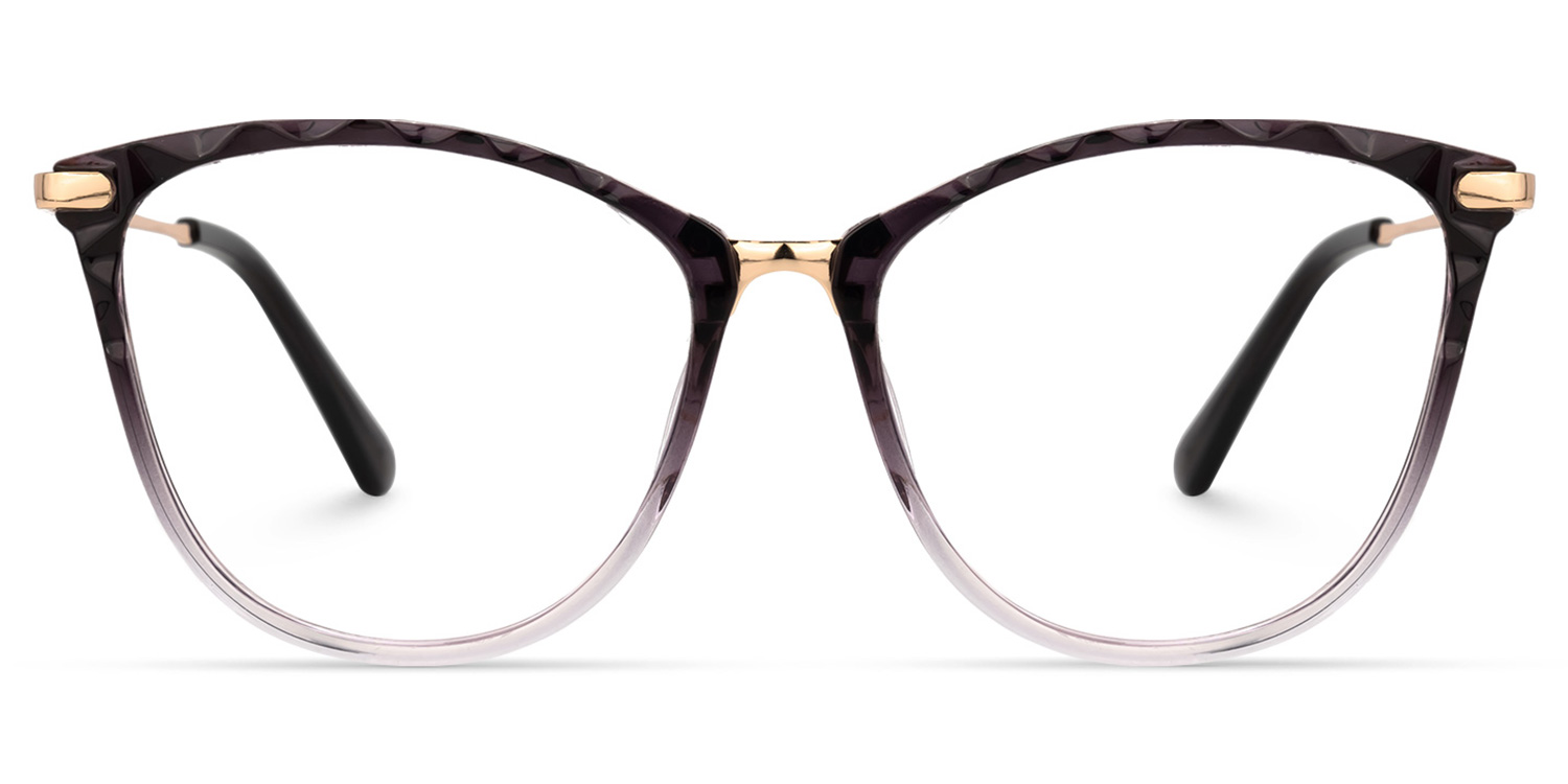 Vaughan Dunkellila Cateye Brille