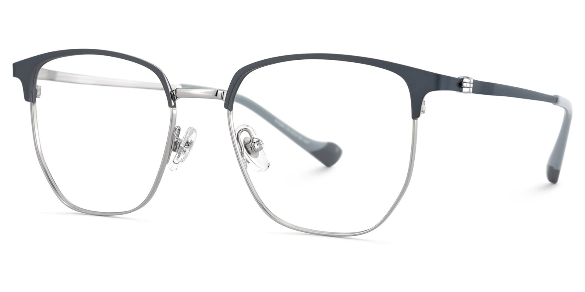 Orpah Grau Browline Metall Brille2