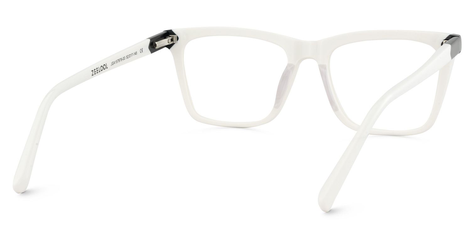 Denver Weiß Rechteckig Brille3