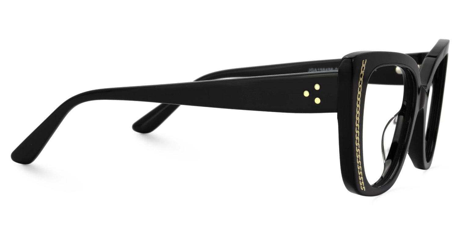 Smolin Schwarz Cateye Acetat Brille3