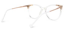 Fiona Weiß-Gold Cateye Brille2