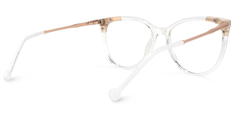 Fiona Weiß-Gold Cateye Brille2