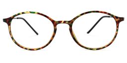 Michelle Blumenmuster-Bunt Oval Brille0