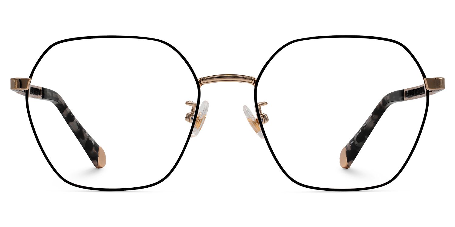 Dunbar Schwarz Geometrisch Titan Brille0