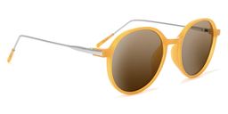 Ignacia Gelb Rund Sonnenbrille2