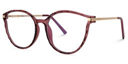 Rosita Blumenmuster-Rot Cateye Brille1