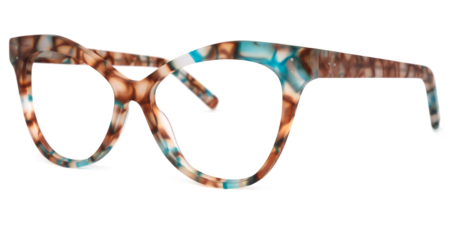 Eschwege Grünes Muster Cat Eye Brille1