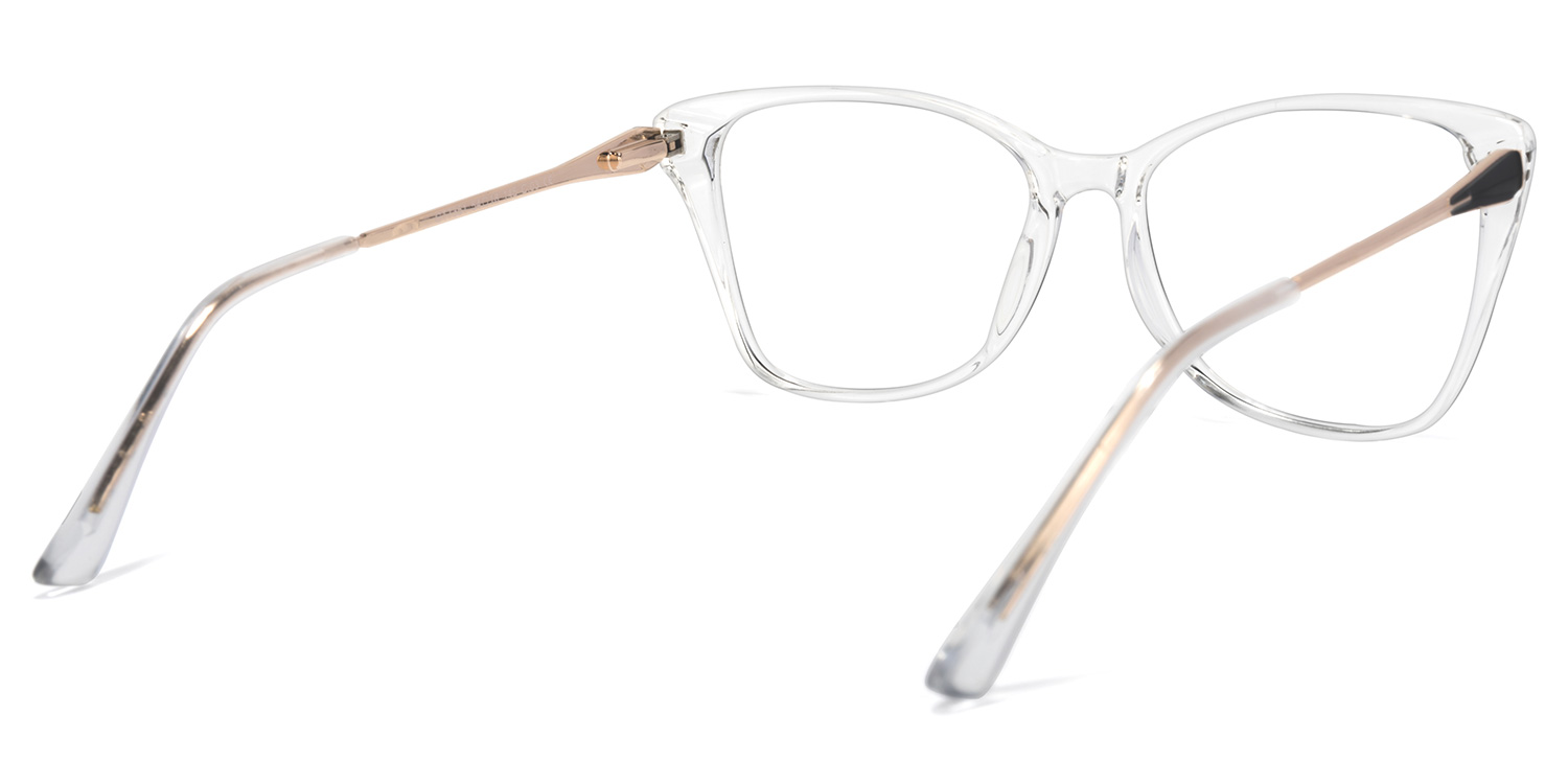 Forest Weiß Kristall Cateye Brille4