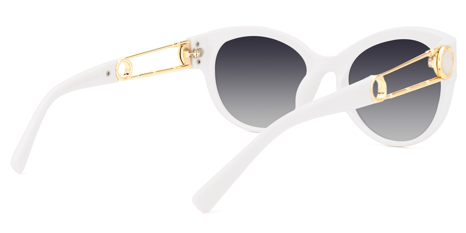 Gaius Weiß Cateye Sonnenbrille3